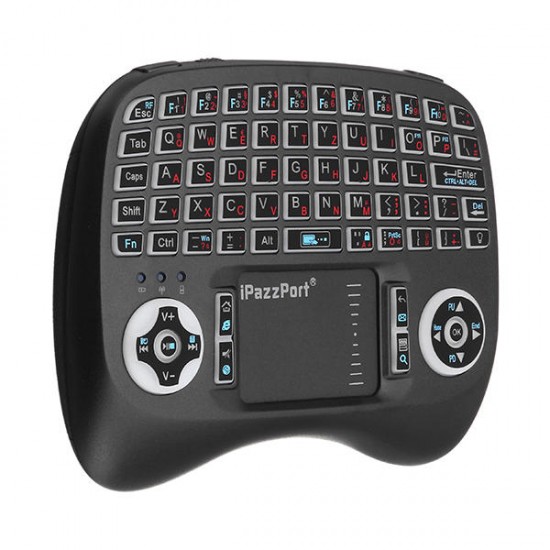 KP-810-21T-RGB German Three Color Backlit Mini Keyboard Touchpad Airmouse