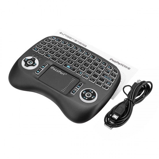 KP-810-21T-RGB Italian Three Color Backlit Mini Keyboard Touchpad Airmouse