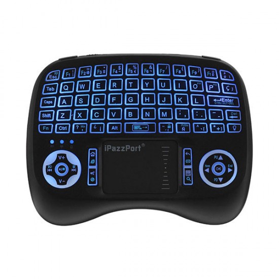 KP-810-21T-RGB Spainish Three Color Backlit Mini Keyboard Touchpad Airmouse KP-810-21T-RGB Spainish Three Color Backlit Mini Keyboard Touchpad Airmouse