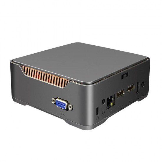 AK3V Mini PC Intel Celeron J3455 6GB RAM 128GB SSD Intel HD Graphics 500 Quad Core Dual HDMI Plus VGA Three Screen Output 4K WiFi