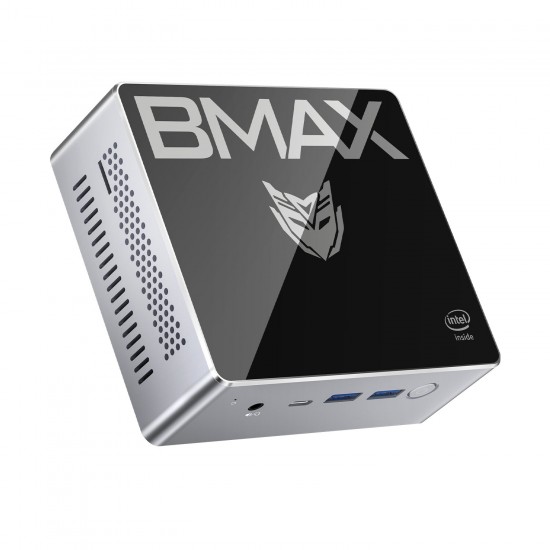 B2 Plus Mini PC Intel Celeron J4115 8GB DDR4 128GB SSD with Two Channel Speaker Intel 9th Gen UHD Graphics 600 Quad Core 1.8GHz to 2.5GHz BT5.0 HDMI Type C Win10 WiFI