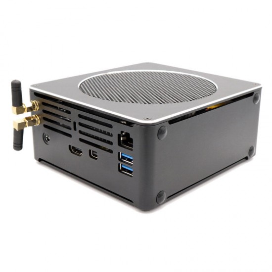 S200 Mini PC i7-8750H 32GB+1T Quad Core Win10 DDR4 Intel UHD Graphics 630 4.1GHz Fanless Mini Desktop PC SATA mSATA MIC VGA HDMI 1000M WIFI