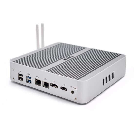 FMP03B Mini PC i5 7260U 4GB+64GB/4GB+128GB Dual Cores Win10 DDR4 Intel HD Graphics 640 3.4GHz Fanless Mini Desktop PC SATA mSATA MIC VGA HDMI 300M WIFI