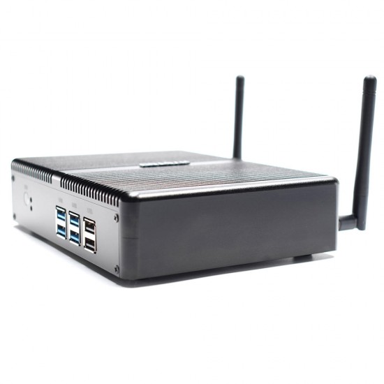 H2 Mini PC i5 7200U 8GB+128GB/8GB+256GB Dual cores Win10 DDR3 Intel HD Graphics 620 3.1GHz Fanless Mini Desktop PC SATA mSATA MIC VGA HDMI 300M WIFI