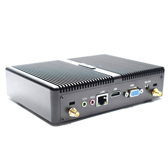 H2 Mini PC i5 7200U 8GB+128GB/8GB+256GB Dual cores Win10 DDR3 Intel HD Graphics 620 3.1GHz Fanless Mini Desktop PC SATA mSATA MIC VGA HDMI 300M WIFI