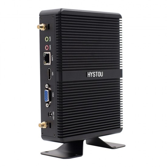 H2 Mini PC i5 7200U Barebone Dual cores Win10 DDR4 Intel HD Graphics 620 3.1GHz Fanless Mini Desktop PC SATA mSATA MIC VGA HDMI 300M WIFI