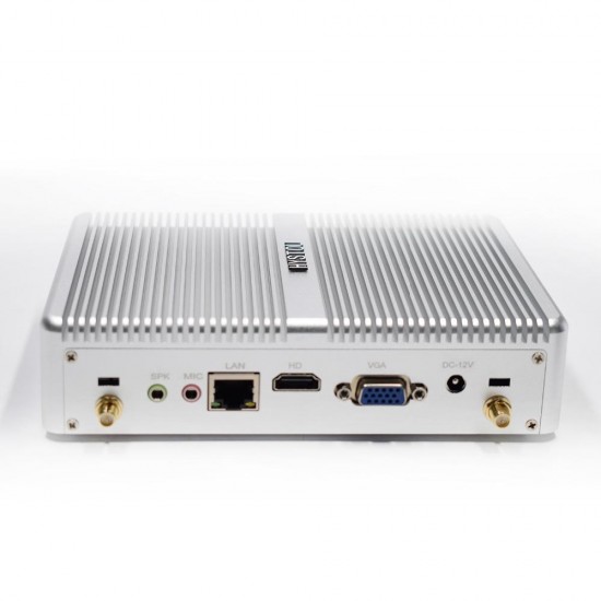 H2 Mini PC i5 7200U Barebone Dual cores Win10 DDR4 Intel HD Graphics 620 3.1GHz Fanless Mini Desktop PC SATA mSATA MIC VGA HDMI 300M WIFI