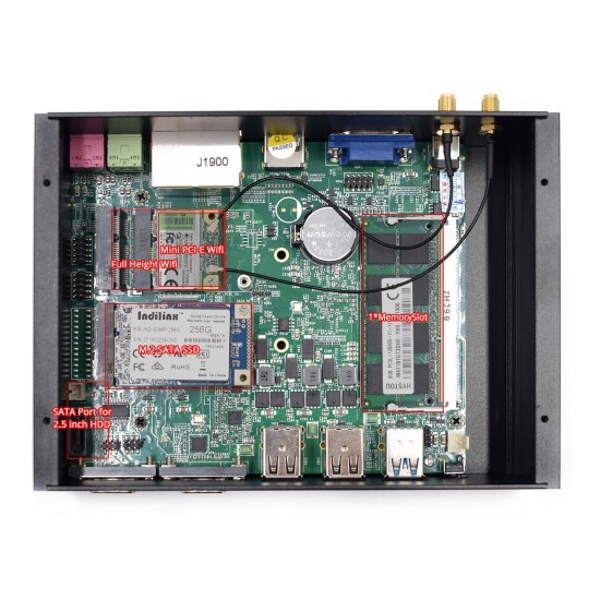 P14 Mini PC Intel Celeron J1900 4GB+64GB/4GB+128GB Win10 DDR3 Intel HD Graphics 2.42GHz Dual LAN SATA mSATA VGA HDMI 4K P14 Mini PC Intel Celeron J1900 4GB+64GB/4GB+128GB Win10 DDR3 Intel HD Graphics 2.42GHz Dual LAN SATA mSATA VGA HDMI 4K