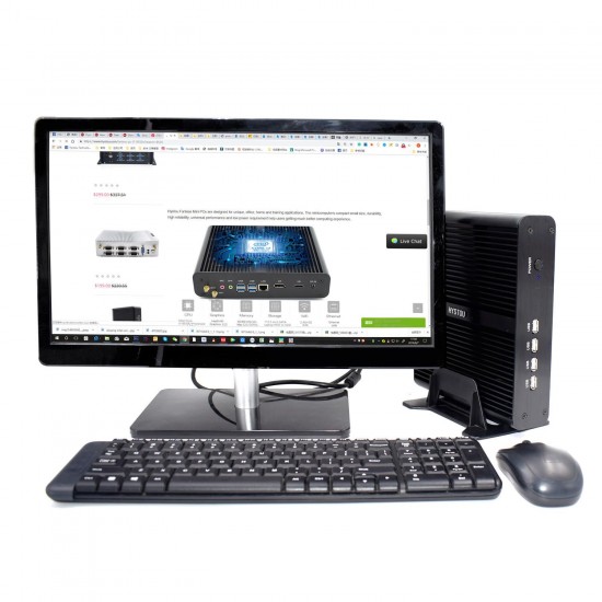 Mini PC P05B-i7-8565u Barebone Intel HD graphics 620 Quad Core 1.8GHz Windows 7/8/10 Linux HDMI WiFi Fanless PC