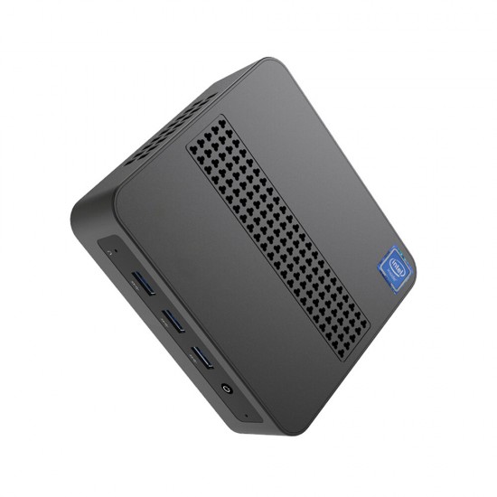 GD41 Mini PC Intel Celeron N4120 8GB DDR4 128GB M.2 2242 PCIe SSD Desktop PC Quad Core 1.1GHz to 2.6GHz Intel UHD Graphics 600 HDMI TF Card Solt BT5.0 Windows 10 Home