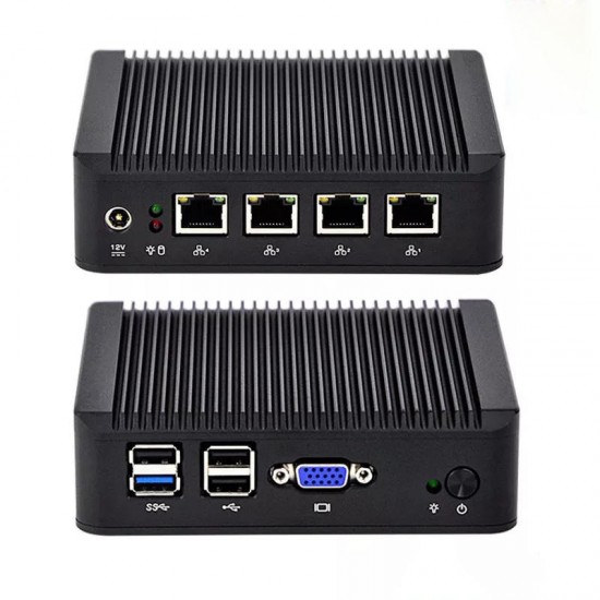 Mini PC Q190G4 Intel Trail J1900 Quad Core 4GB RAM 128GB ROM With 4 LAN Port Pfsense as Router Firewall