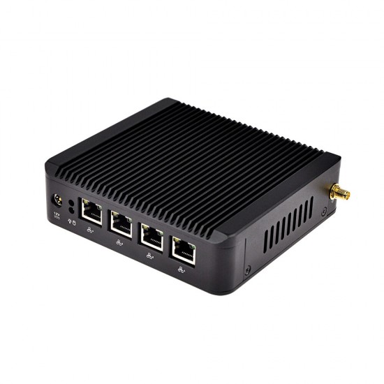 Mini PC Q190G4 With 4 LAN Port Intel Celeron J1900 2 GHz to 2.41 GHz Pfsense as Router Firewall Quad Core 2 GHz 4G RAM 32G SSD