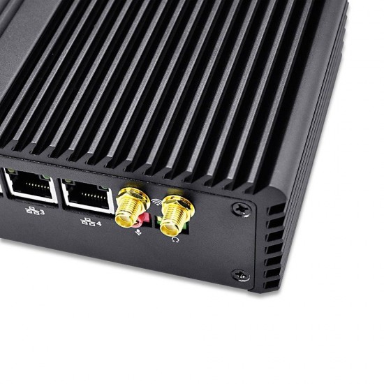 Q330G4 4 Lan Mini PC Intel Core i3-4005U 4GB RAM 64GB/128GB SSD Dual Core 1.7 GHz Intel HD Graphics 4400 Firewall Mini Computer Linux TV Box HDMI