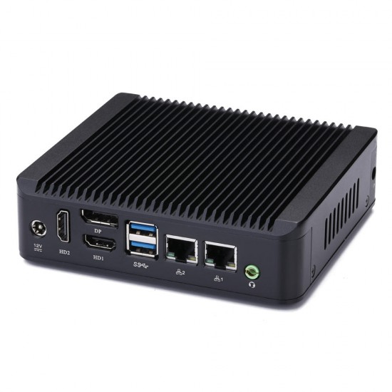 Q160S Intel Celeron N3160 Barebone Fanless Mini PC Quad Core 1.6GHz to 2.24GHz Intel HD Graphics HDMI USB3.0 Win 7/8/10/Linux