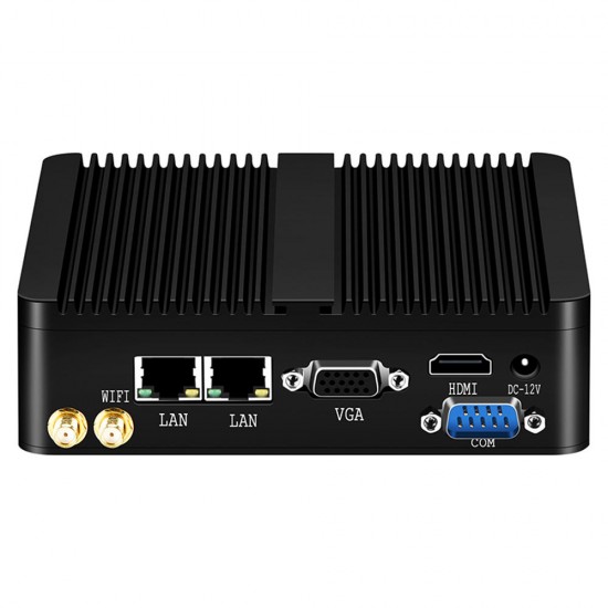 XCY X30A Mini PC 2GB+30GB Intel Celeron J1900 Quad Core 2.0GHz Fanless Win 10 Linux Pfsense Dual Gigabit Ethernet 300Mbps WiFi HDMI VGA RS232 Industrial PC