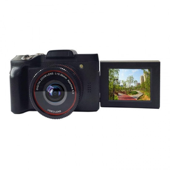 16MP 16X Zoom 1080P HD Rotation Screen Mini Mirroless Digital Camera Camcorder DV with Built-in Microphone