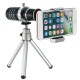 12X Telescope Lens with Mini Desktop Portable Tripod Phone Clip 12X Telescope Lens with Mini Desktop Portable Tripod Phone Clip