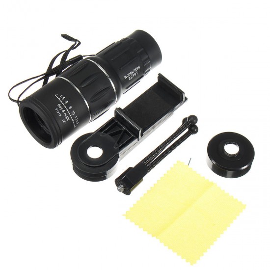 16X Magnification 16x52 Telescope Telephoto Lens with Tripod for Mobile Phone Smartphone Photography