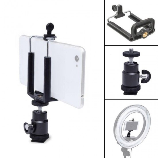 360 Degree Rotation Tripod Head Ballhead wit Phone Clip for Smartphone Photography 360 Degree Rotation Tripod Head Ballhead wit Phone Clip for Smartphone Photography