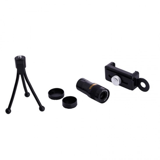 4 in 1 Smartphone Camera Fisheye Universal 9X Telephoto Lens Optical with Tripod for Iphone