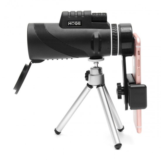 40X Optical Monocular Telescope HD Zoom Camera Clip Lens Tripod for Mobile Phone Travel