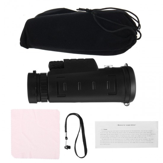 40X60 Telescopes Zoom Optical HD Monocular Telescope for Outdoor Travel Camping