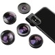 HD5V2 5 in 1 Fisheye Macro Wide Angle Teleconverter Portrait Lens for Mobile Phone Photography HD5V2 5 in 1 Fisheye Macro Wide Angle Teleconverter Portrait Lens for Mobile Phone Photography