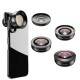 HD5V2 5 in 1 Fisheye Macro Wide Angle Teleconverter Portrait Lens for Mobile Phone Photography HD5V2 5 in 1 Fisheye Macro Wide Angle Teleconverter Portrait Lens for Mobile Phone Photography
