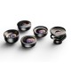 HD5V2 5 in 1 Fisheye Macro Wide Angle Teleconverter Portrait Lens for Mobile Phone Photography HD5V2 5 in 1 Fisheye Macro Wide Angle Teleconverter Portrait Lens for Mobile Phone Photography