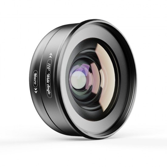 HD52IN1 120° Wide Angle 10X Macro Lens 2 in 1 Camera Lens for Mobile Phone Tablet Photography