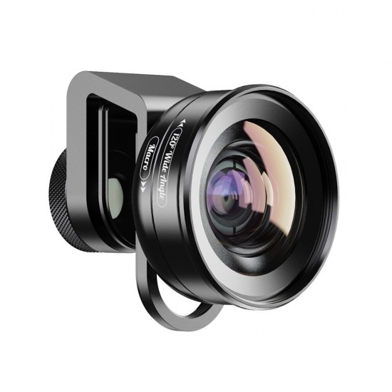HD52IN1 120° Wide Angle 10X Macro Lens 2 in 1 Camera Lens for Mobile Phone Tablet Photography