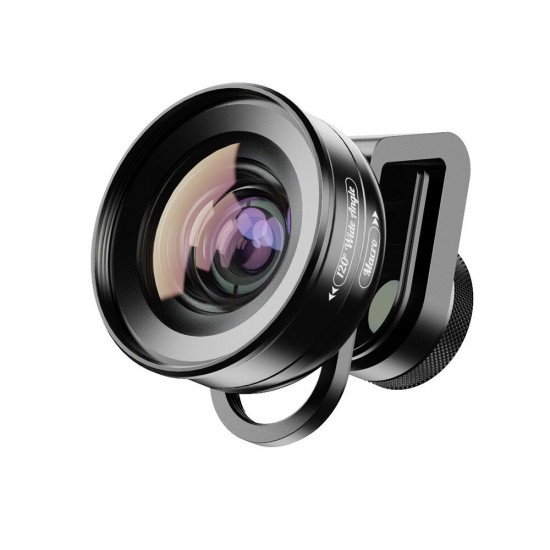 HD52IN1 120° Wide Angle 10X Macro Lens 2 in 1 Camera Lens for Mobile Phone Tablet Photography