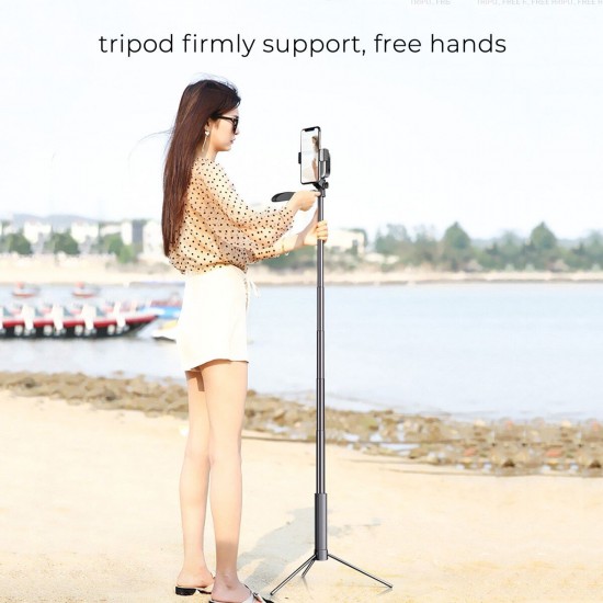 Aluminum Alloy All-in-one Selfie Stick Tripod Phone Video Live Stabilizer Anti-shake Handheld Gimbal For iPhone XS 11Pro Mi 10