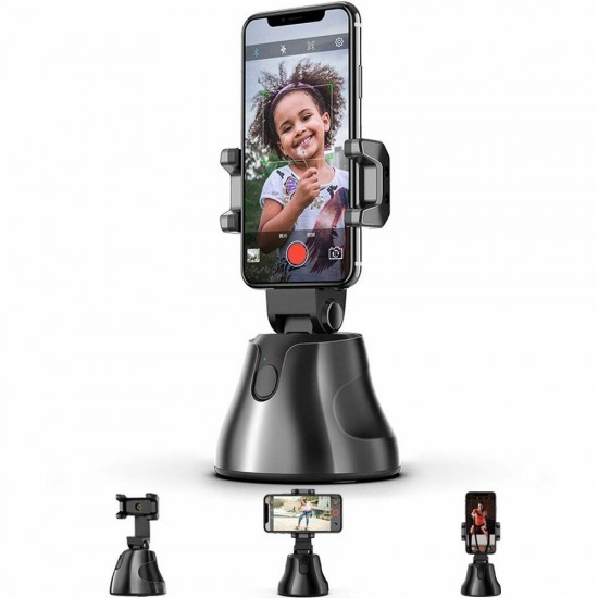 360° Rotation Auto Object Tracking Smart Shooting Phone Holder Selfie Stick for iPhone and Android Phone