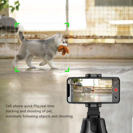 360° Rotation Auto Object Tracking Smart Shooting Phone Holder Selfie Stick for iPhone and Android Phone