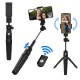 K20 Selfie Stick Multifunctional bluetooth Remote Control Light Weight Tripod 360 Degree Rotating Expandable Phone Holder