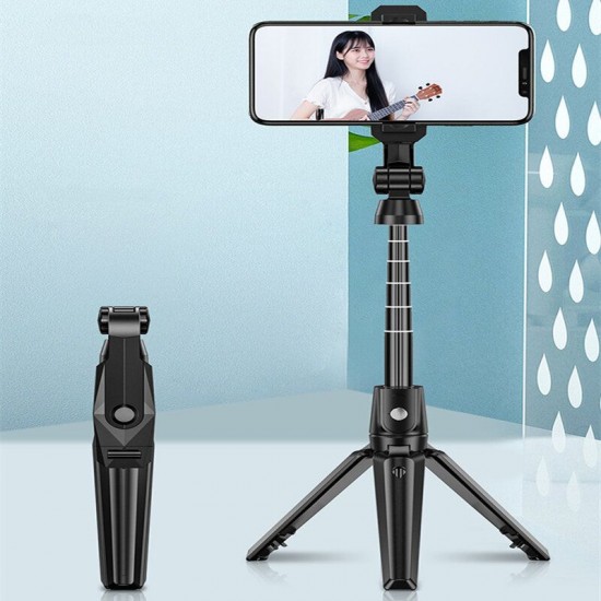 K21 Selfie Stick Tripod bluetooth Remote Control Foldable Light Weight Tripod 360 Degree Rotating Expandable Phone Holder
