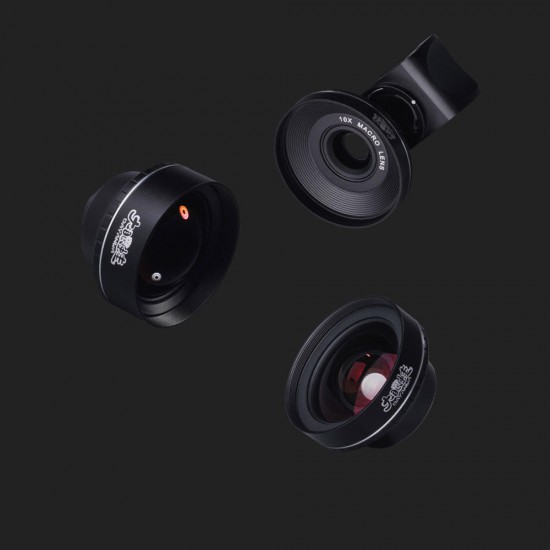 Universal 10X Macro Lens 0.6X Wide Angle Lens 2X Tele Converter Lens