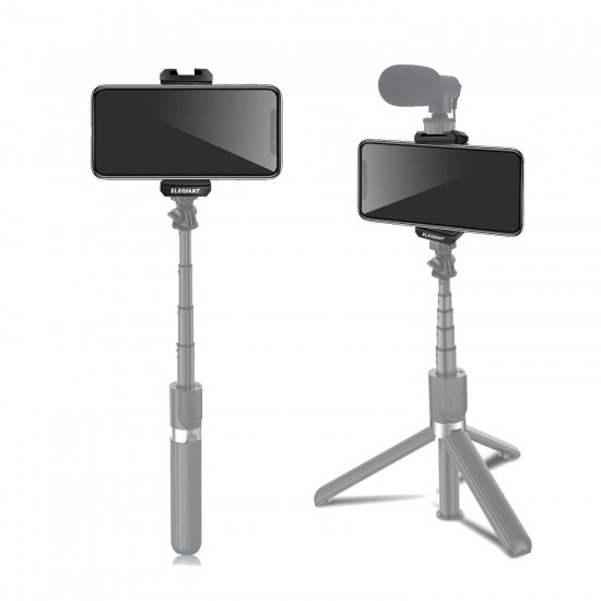 EGP-A01 2PCS Phone Tripod Mount Smartphone Holder Phone Clip with Cold Shoe Mount & 1/4 Inch Screw