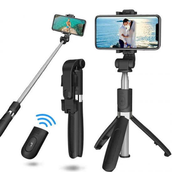 L01S Selfie Stick Wireless bluetooth Extendable Handheld Monopod Foldable Mini Tripod With Shutter Remote For Sport Camera Phone