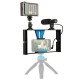 PKT3022 Rig Stabilizer Holder with Video Light Microphone for Smart Phone Photography