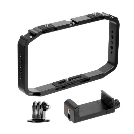 PU418 Metal Handheld Stabilizer Rig with Cold Shoe Mount for Smarphone DSLR Camera Action Sports Camera