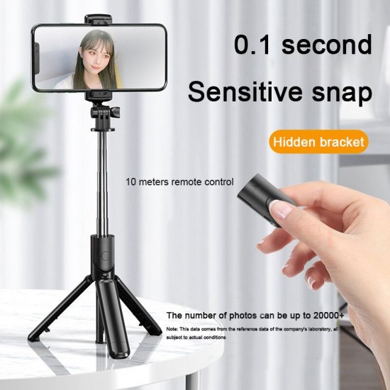 S03 Selfie Stick Wireless bluetooth Tripod Selfie 3 In 1 Extendable Foldable Monopod Remote Control Multi-mode Shooting Travel Extendable Mini Tripod