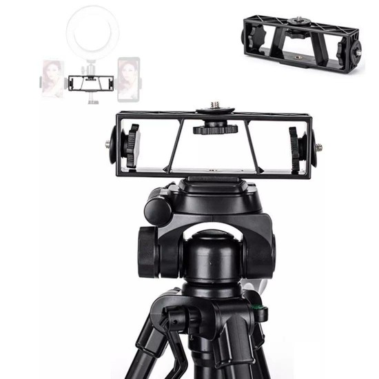 Three-position Live Broadcast Mobile Phone Holder Photography Tripod Accessory Support Mounting 3 Pcs Mobile Phones Three-position Live Broadcast Mobile Phone Holder Photography Tripod Accessory Support Mounting 3 Pcs Mobile Phones