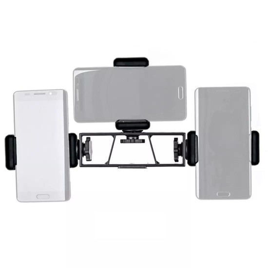 Three-position Live Broadcast Mobile Phone Holder Photography Tripod Accessory Support Mounting 3 Pcs Mobile Phones