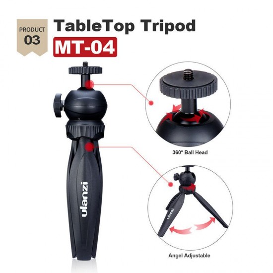 Smartphone Video Kit III Q1 Microphone MT-04 Mini Tripod ST-02S Phone Holder Vlogging Accessories Youtube Video