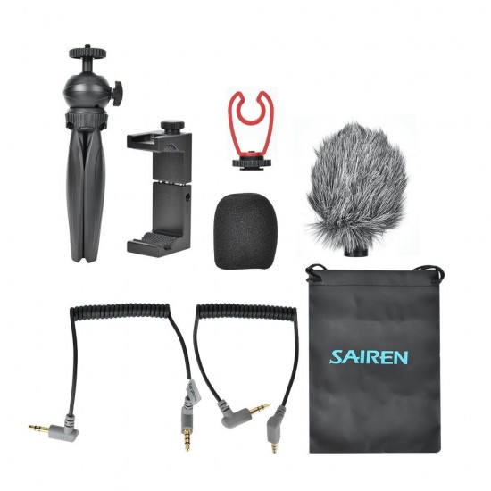 Smartphone Video Kit III Q1 Microphone MT-04 Mini Tripod ST-02S Phone Holder Vlogging Accessories Youtube Video Smartphone Video Kit III Q1 Microphone MT-04 Mini Tripod ST-02S Phone Holder Vlogging Accessories Youtube Video