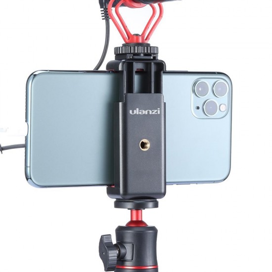 ST-07 Stright Mobil Phone Holder with Cold Shoe Mobile Phone Photography Tripod Bracket ST-07 Stright Mobil Phone Holder with Cold Shoe Mobile Phone Photography Tripod Bracket
