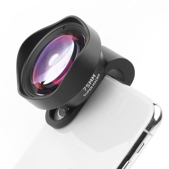 75mm 10X Macro Lens HD No Distortion 17mm Thread DSLR Effect Clip-on for iPhone Huawei Smartphone