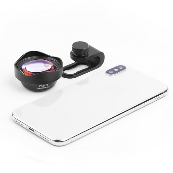 75mm 10X Macro Lens HD No Distortion 17mm Thread DSLR Effect Clip-on for iPhone Huawei Smartphone